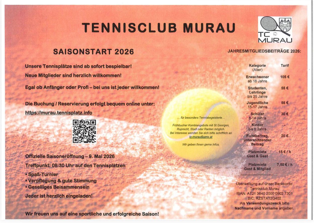 Start der Saison 2026